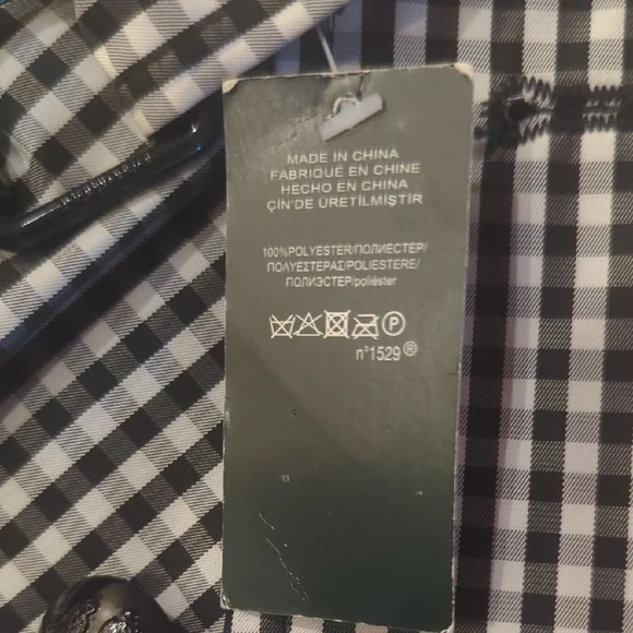 Ralph Lauren Gingham Twill Plaid Twill Double Breasted Rain Coat With Belt - Picture 12 of 13